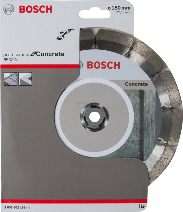 Круг алмазный 180х22 мм BOSCH Standard for Concrete (2608602199) - Фото 2